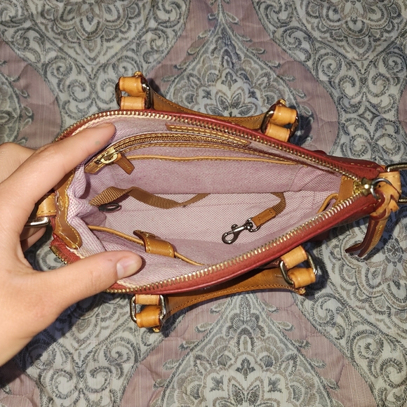 Dooney & Bourke Red Leather Tote Bag - Picture 5 of 8